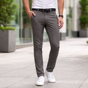 Zella Mens 30 Performance Stretch Pants Gray Golf Travel Casual Slim Fit